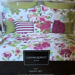Cynthia Rowley Floral Queen Duvet Set